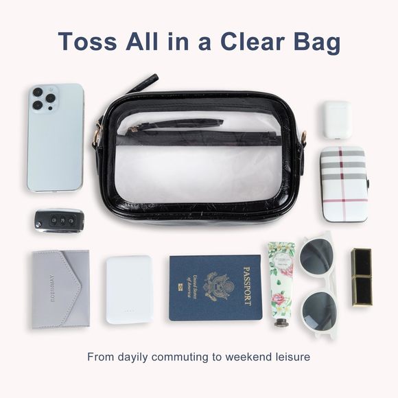 Clear Purse, Clear Bag Stadium Events, Shine Black Uwu ^-^ - Picture 3 of 6